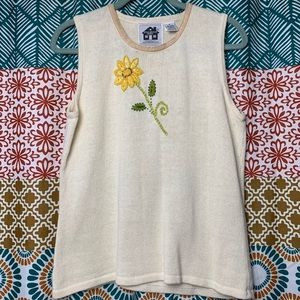 Storybook Knits Sunflower Sleeveless Sweater